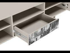 Móvel De Tv| Mueble de TV - 170х59х41 cm - T6 - Castle with Bridge, Areia Bege