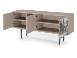 Móvel De Tv| Mueble de TV - 150х69х41 cm - T5 - Castle with Bridge, Latte Bege
