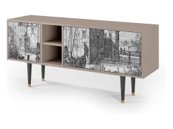 Móvel De Tv| Mueble de TV - 150х69х41 cm - T5 - Castle with Bridge, Latte Bege
