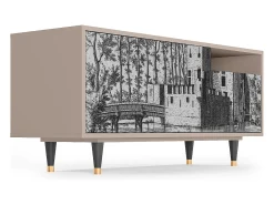 Outlet Mueble de TV - 125х56х41 cm - T7 - Castle by Breugel, Latte Bege