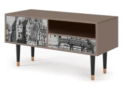 Mueble de TV - 115х59х48 cm - T3 - Castle with Bridge, Latte^ Móvel De Tv