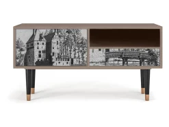 Mueble de TV - 115х59х48 cm - T3 - Castle with Bridge, Latte^ Móvel De Tv