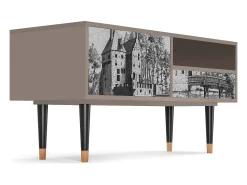 Mueble de TV - 115х59х48 cm - T3 - Castle with Bridge, Latte^ Móvel De Tv