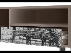 Mueble de TV - 115х59х48 cm - T3 - Castle with Bridge, Latte^ Móvel De Tv