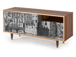 Discount Mueble de TV - 125х56х41 cm - T7 - Castle by Breugel, Nogueira Castanho