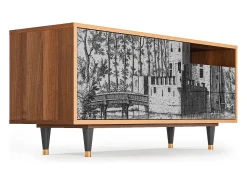 Discount Mueble de TV - 125х56х41 cm - T7 - Castle by Breugel, Nogueira Castanho