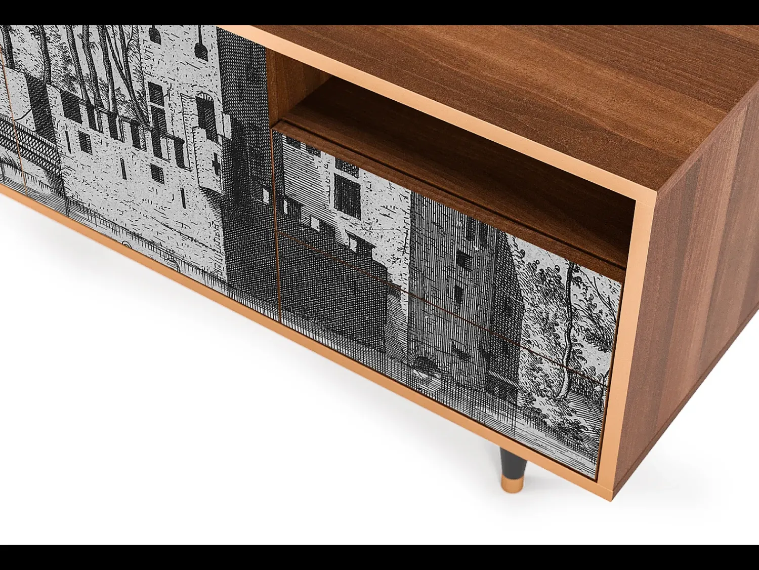 Discount Mueble de TV - 125х56х41 cm - T7 - Castle by Breugel, Nogueira Castanho