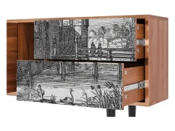 Móvel De Tv| Mueble de TV - 170х69х48 cm - T1 - Castle by Breugel, Nogueira Castanho