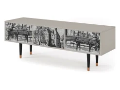 Hot Mueble de TV - 170х59х48 cm - T4 - Castle with Bridge, Areia Bege