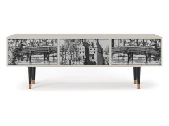 Hot Mueble de TV - 170х59х48 cm - T4 - Castle with Bridge, Areia Bege