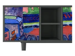 Móvel De Tv| Mueble de TV - 150х69х41 cm - T5 - Charing Cross Bridge, Antracite Cinza antracite