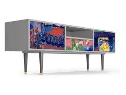 Clearance Mueble de TV - 170х59х41 cm - T6 - Charing Cross Bridge, Cinza Cinzento