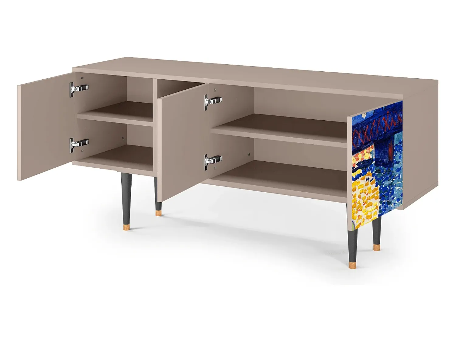 Móvel De Tv* Mueble de TV - 150х69х41 cm - T5 - Charing Cross Bridge, Latte Bege