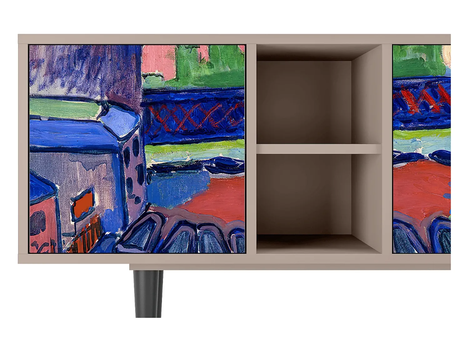 Móvel De Tv* Mueble de TV - 150х69х41 cm - T5 - Charing Cross Bridge, Latte Bege
