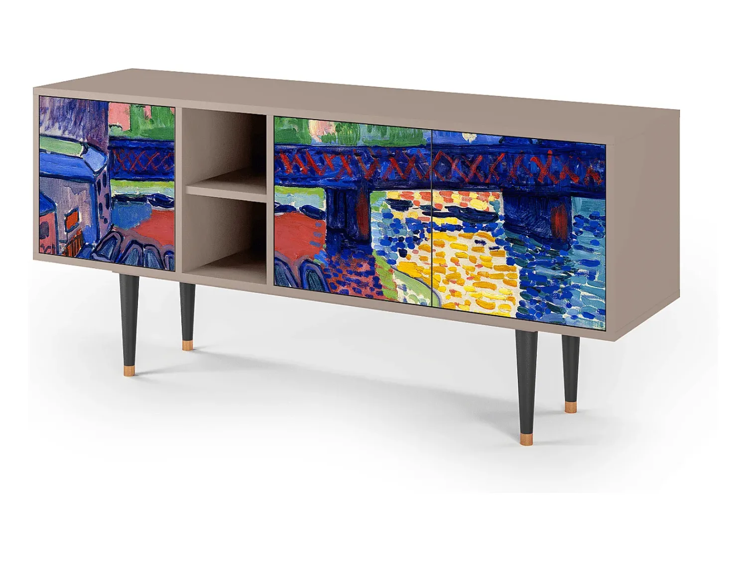 Móvel De Tv* Mueble de TV - 150х69х41 cm - T5 - Charing Cross Bridge, Latte Bege