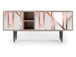 Móvel De Tv| Mueble de TV - 150х69х41 cm - T5 - Champagne Story, Latte Bege