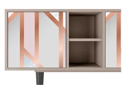 Móvel De Tv| Mueble de TV - 150х69х41 cm - T5 - Champagne Story, Latte Bege