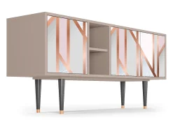 Móvel De Tv| Mueble de TV - 150х69х41 cm - T5 - Champagne Story, Latte Bege