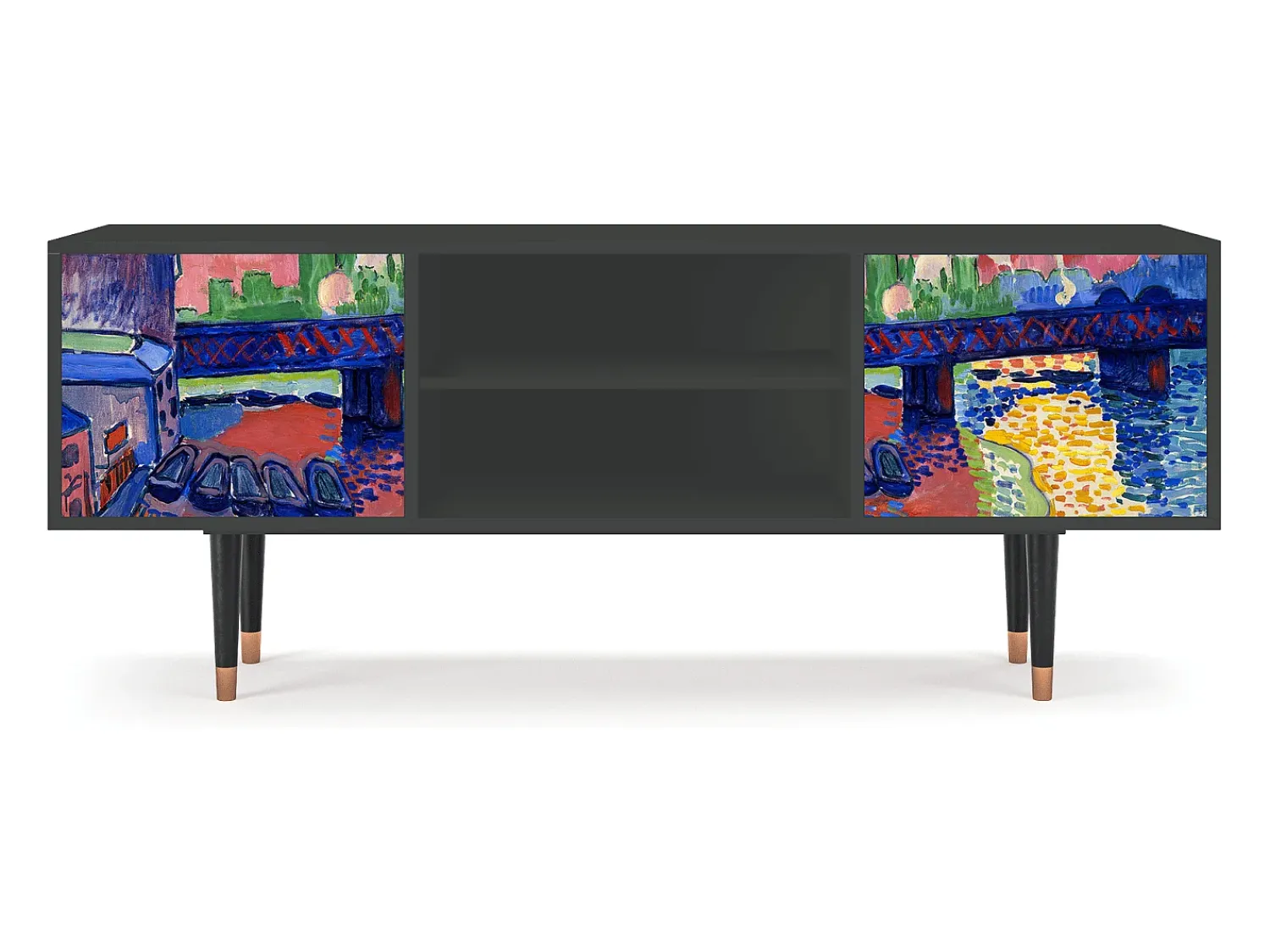 Mueble de TV - 170х69х48 cm - T2 - Charing Cross Bridge, Antracite^ Móvel De Tv