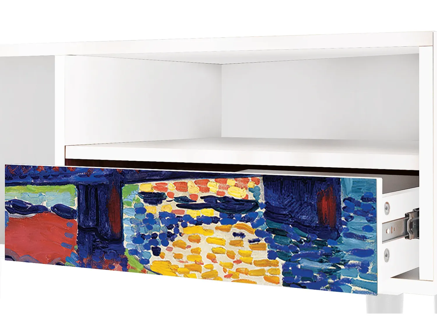 Móvel De Tv| Mueble de TV - 115х59х48 cm - T3 - Charing Cross Bridge, Branco Bege