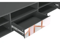 Mueble de TV - 170х59х41 cm - T6 - Champagne Story, Antracite^ Móvel De Tv