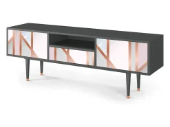 Mueble de TV - 170х59х41 cm - T6 - Champagne Story, Antracite^ Móvel De Tv