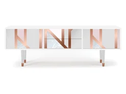 New Mueble de TV - 170х59х48 cm - T4 - Champagne Story, Branco Bege