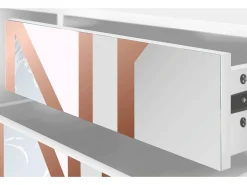 New Mueble de TV - 170х59х48 cm - T4 - Champagne Story, Branco Bege