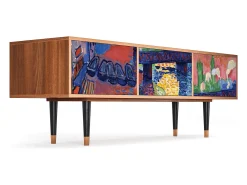 Móvel De Tv| Mueble de TV - 170х59х48 cm - T4 - Charing Cross Bridge, Nogueira Castanho