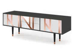 Mueble de TV - 170х59х48 cm - T4 - Champagne Story, Antracite Cinza antracite