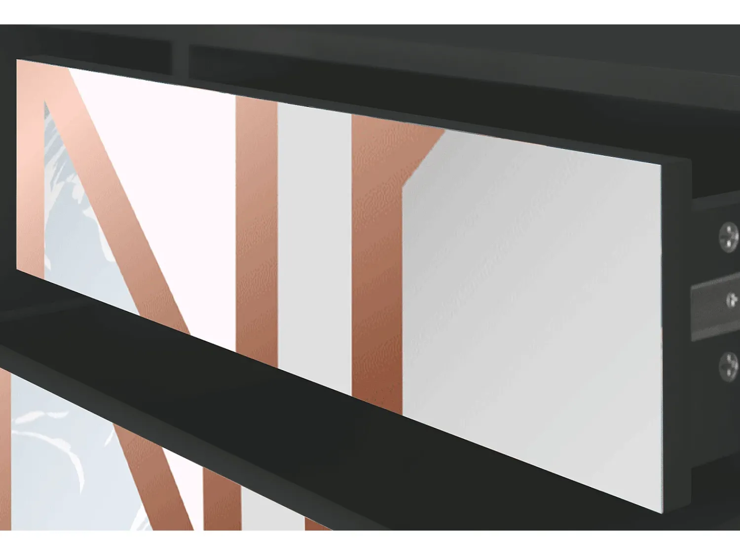 Mueble de TV - 170х59х48 cm - T4 - Champagne Story, Antracite Cinza antracite