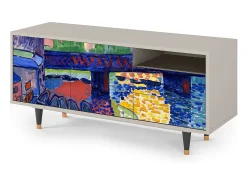 Móvel De Tv* Mueble de TV - 125х56х41 cm - T7 - Charing Cross Bridge, Areia Bege