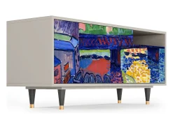 Móvel De Tv* Mueble de TV - 125х56х41 cm - T7 - Charing Cross Bridge, Areia Bege