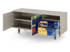 Móvel De Tv* Mueble de TV - 125х56х41 cm - T7 - Charing Cross Bridge, Areia Bege