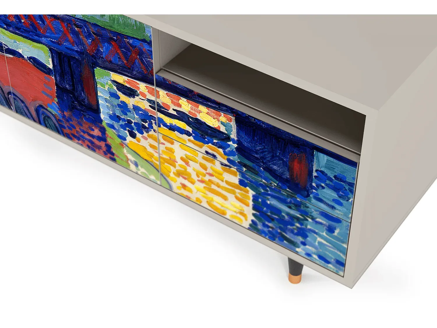Móvel De Tv* Mueble de TV - 125х56х41 cm - T7 - Charing Cross Bridge, Areia Bege
