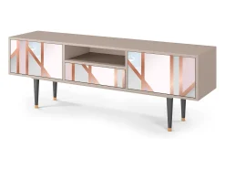 Móvel De Tv* Mueble de TV - 170х59х41 cm - T6 - Champagne Story, Areia Bege