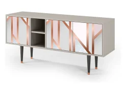 Mueble de TV - 150х69х41 cm - T5 - Champagne Story, Areia^ Móvel De Tv