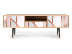 Móvel De Tv| Mueble de TV - 170х59х41 cm - T6 - Champagne Story, Nogueira Castanho