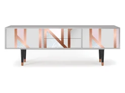 Móvel De Tv| Mueble de TV - 170х59х48 cm - T4 - Champagne Story, Cinza Cinzento
