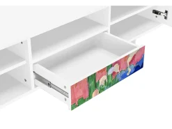 Móvel De Tv| Mueble de TV - 170х59х41 cm - T6 - Charing Cross Bridge, Branco Bege