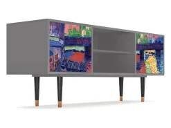 Clearance Mueble de TV - 170х69х48 cm - T2 - Charing Cross Bridge, Cinza Cinzento