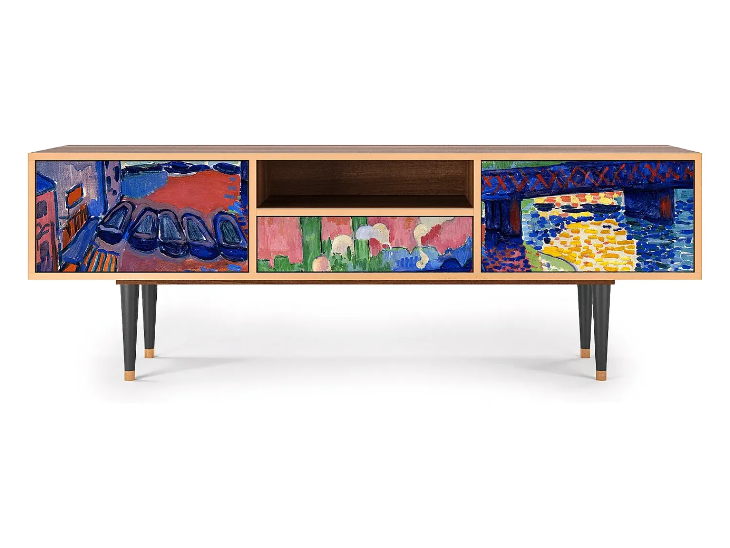Mueble de TV - 170х59х41 cm - T6 - Charing Cross Bridge, Nogueira^ Móvel De Tv