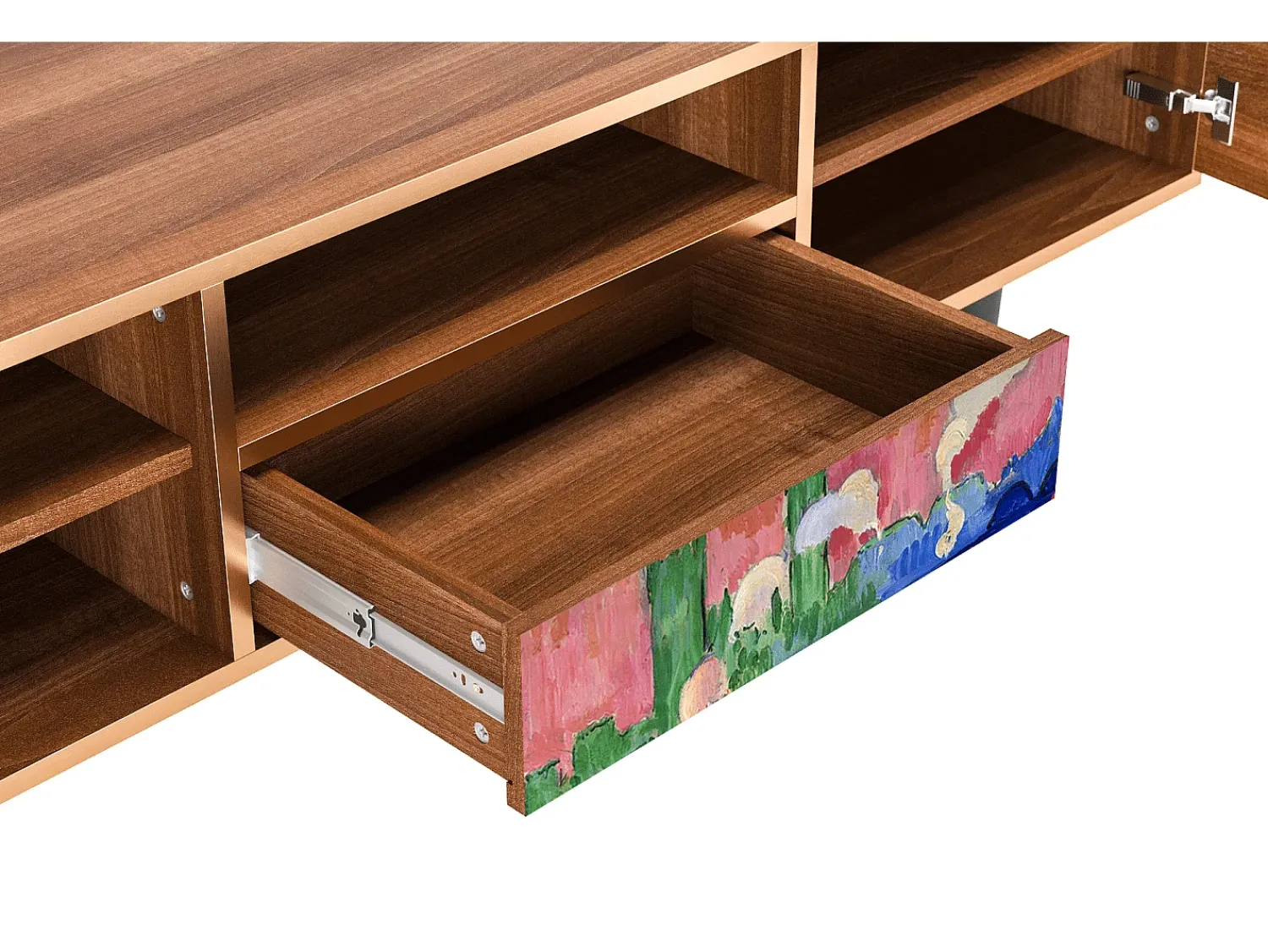 Mueble de TV - 170х59х41 cm - T6 - Charing Cross Bridge, Nogueira^ Móvel De Tv