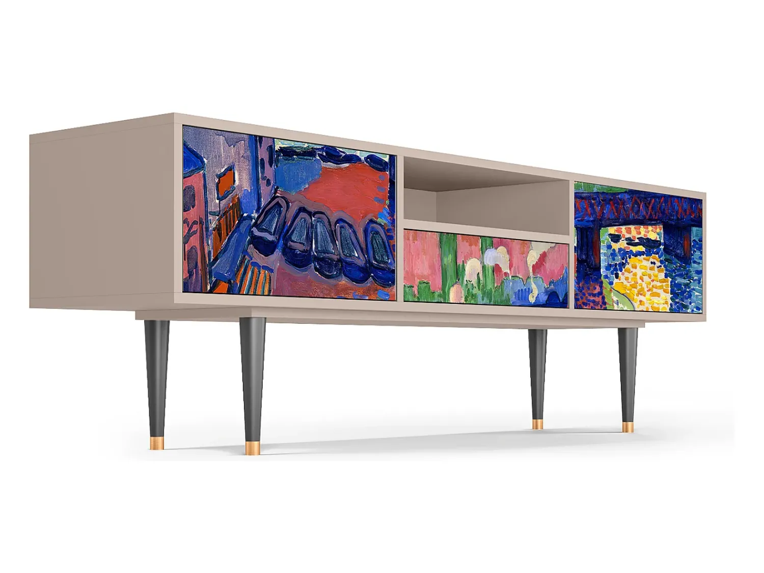 Móvel De Tv| Mueble de TV - 170х59х41 cm - T6 - Charing Cross Bridge, Latte Bege