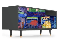 Móvel De Tv| Mueble de TV - 125х56х41 cm - T7 - Charing Cross Bridge, Antracite Cinza antracite