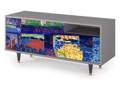 Mueble de TV - 125х56х41 cm - T7 - Charing Cross Bridge, Cinza^ Móvel De Tv
