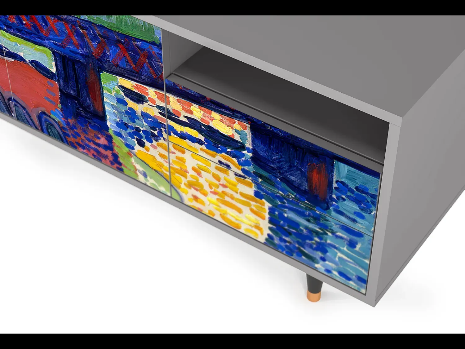 Mueble de TV - 125х56х41 cm - T7 - Charing Cross Bridge, Cinza^ Móvel De Tv