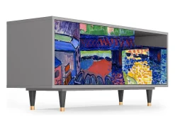 Mueble de TV - 125х56х41 cm - T7 - Charing Cross Bridge, Cinza^ Móvel De Tv