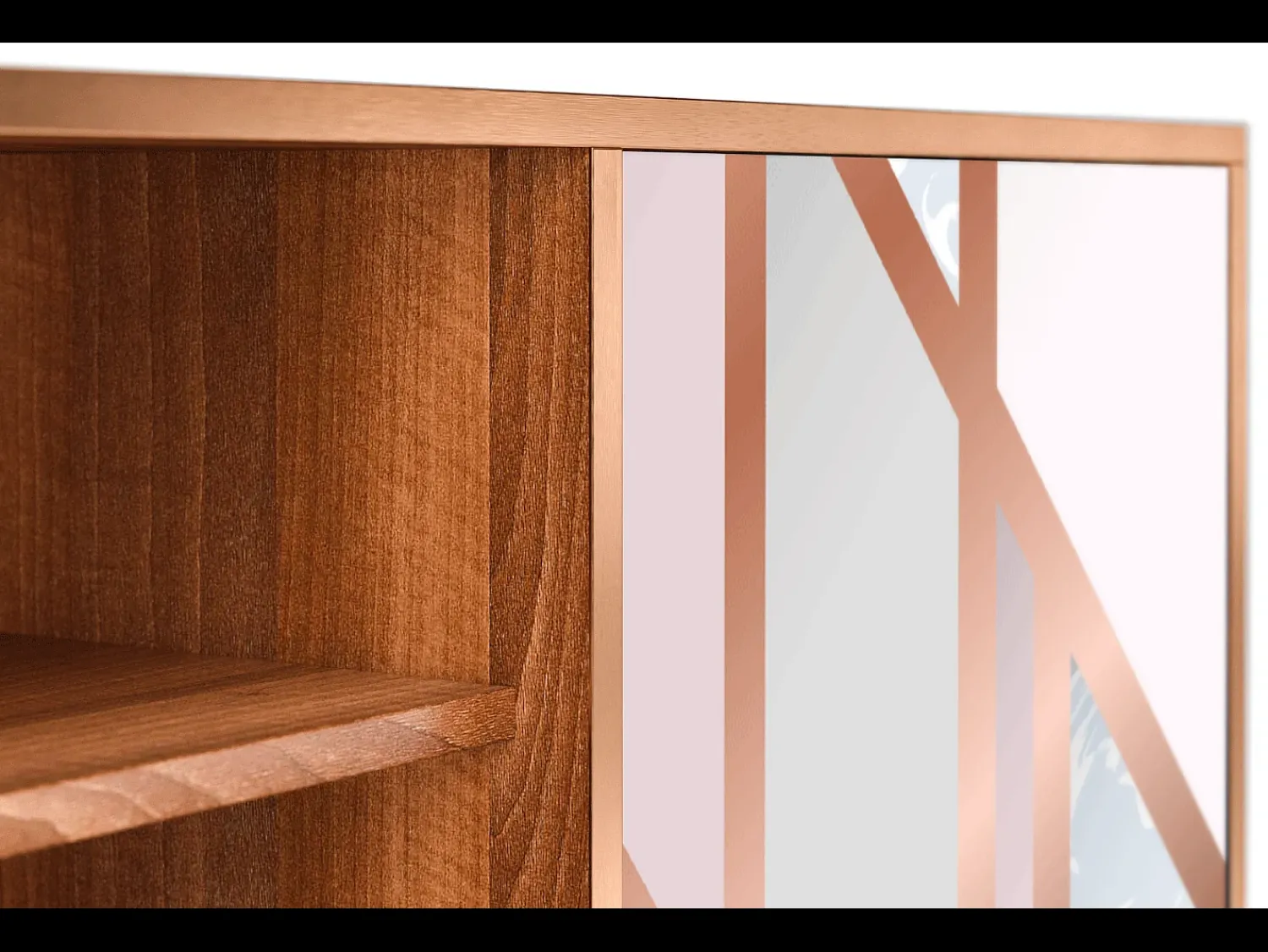 Sale Mueble de TV - 170х69х48 cm - T2 - Champagne Story, Nogueira Castanho