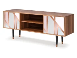 Sale Mueble de TV - 170х69х48 cm - T2 - Champagne Story, Nogueira Castanho